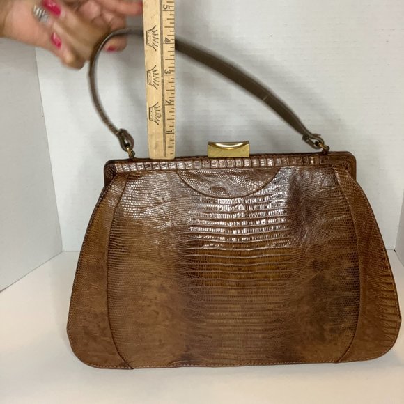 Palizzio NY Vintage Genuine Lizard Handbag - Picture 17 of 17
